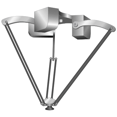 Overhead delta robot kinematics