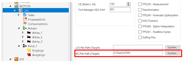 Example - Default program path setting