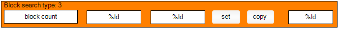 Visualisation for parameterising block search type 3