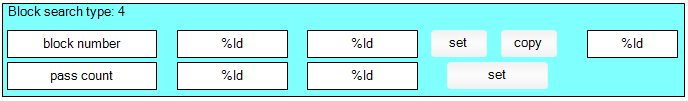 Visualisation for parameterising block search type 4