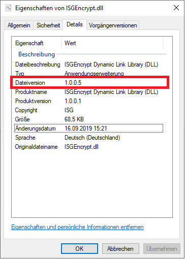 Bestimmung der DLL-Dateiversion