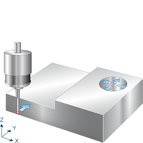 Measure angle between point in X and drilled hole (C axis)