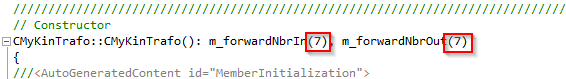 Adapted constructor due to high number of axes