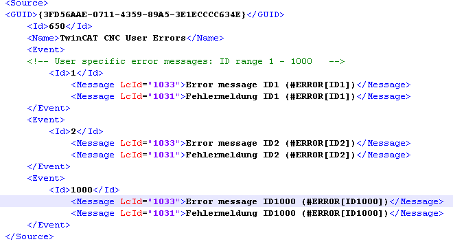 Code extract – starting point